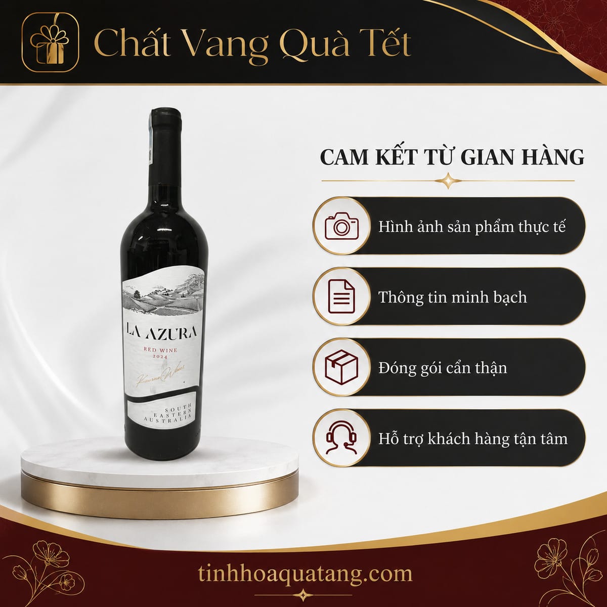 Rượu vang La Azura Red Wine 2024 nhãn trắng – Vang đỏ Úc 13,5% - Ảnh 8