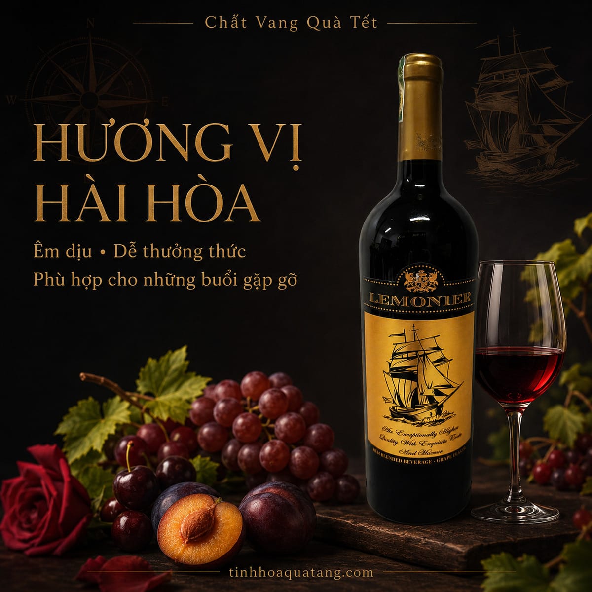Rượu vang đỏ Lemonier 750ml – Việt Nam - Ảnh 4