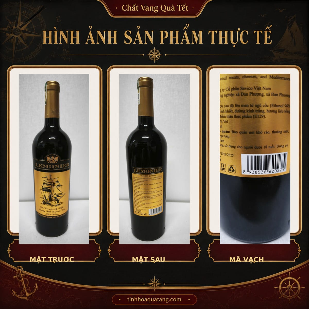 Rượu vang đỏ Lemonier 750ml – Việt Nam - Ảnh 7