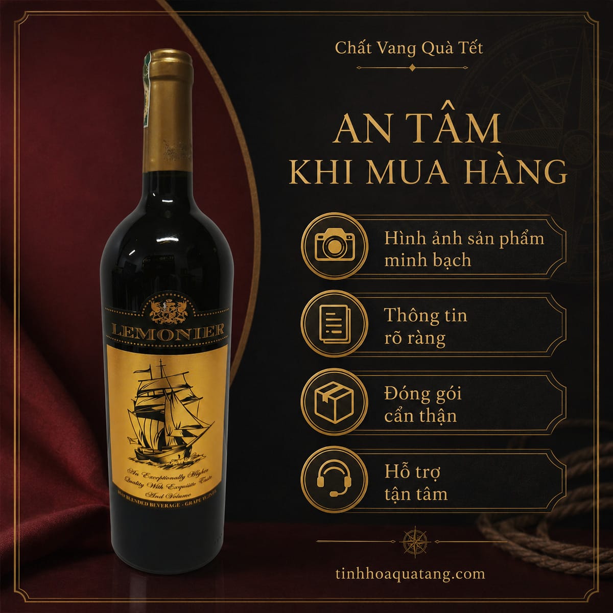 Rượu vang đỏ Lemonier 750ml – Việt Nam - Ảnh 8