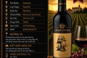 Rượu vang đỏ Lemonier 750ml – Việt Nam
