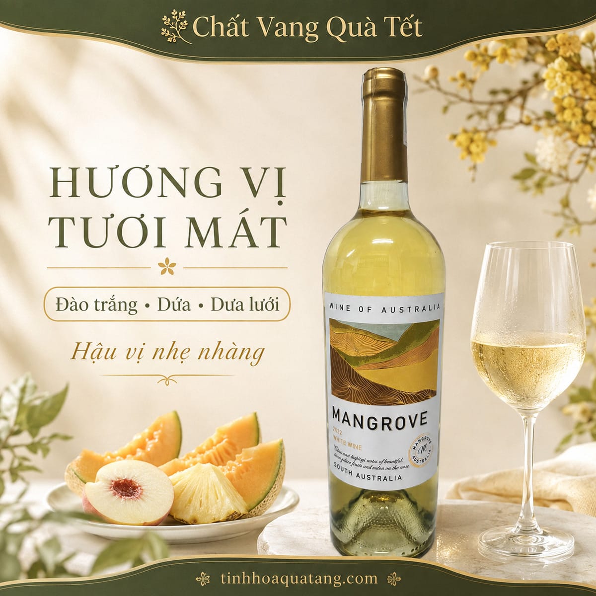 Rượu vang Mangrove White Wine 2022 – Vang trắng Úc 13% - Ảnh 4