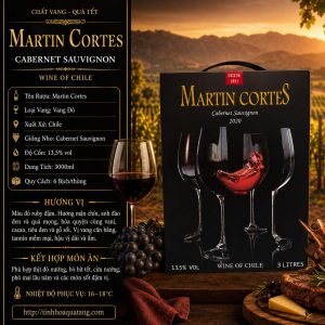 Rượu vang Martin Cortes Cabernet Sauvignon 2020 hộp 3 lít