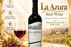 Rượu vang La Azura Red Wine 2024 nhãn trắng – Vang đỏ Úc 13,5%