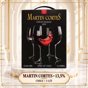 Rượu vang Martin Cortes Cabernet Sauvignon 2020 – Hộp 3 lít