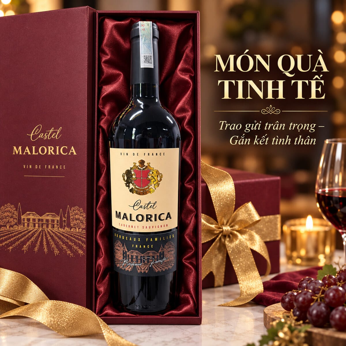 Rượu Vang Đỏ Pháp Castel Malorica Cabernet Sauvignon 750ml – 13,5% Vol - Ảnh 7