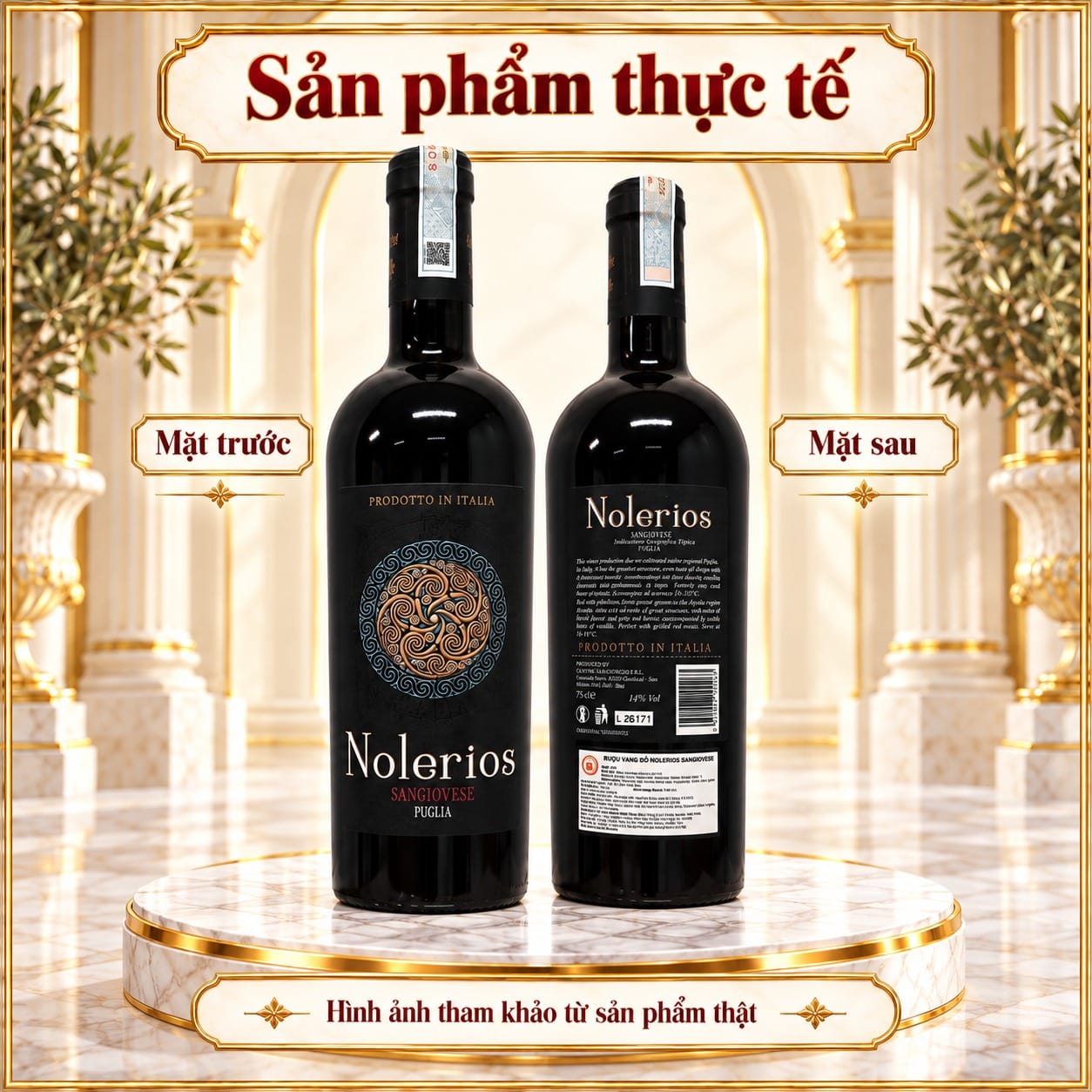 Rượu Vang Đỏ Ý Nolerios Sangiovese Puglia IGT 14% 750ml - Ảnh 8