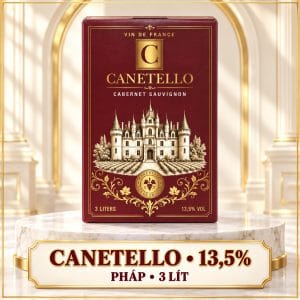 Rượu Vang Bịch Đỏ Pháp Canetello Cabernet Sauvignon 13,5% 3000ml