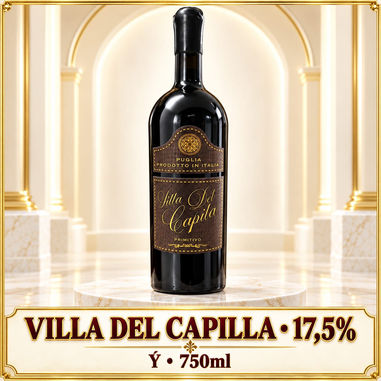 Rượu Vang Đỏ Ý Villa Del Capilla Primitivo Puglia 750ml – 17,5% Vol