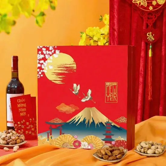 Hộp quà Tết 2026 HQ260560 – Bánh Tortitas, Kẹo Toffy, Socola Majesty - Ảnh 2