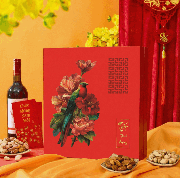 Hộp quà Tết 2026 HQ262405 – Viên uống trẻ hóa NMN Hokoen, Bánh quy cuộn Hàn Quốc, Kẹo Walker’s Toffees - Ảnh 2